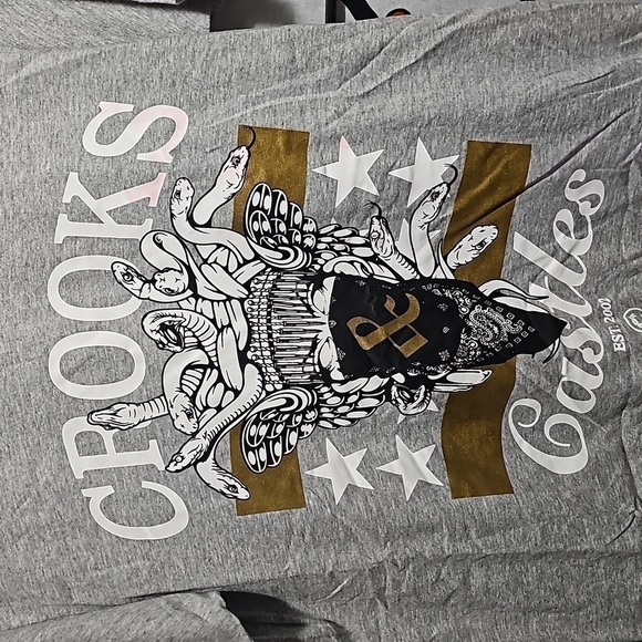 Crooks &‎ Castles Tee Shirt Medusa Snakes Medium NWT - Picture 2 of 6